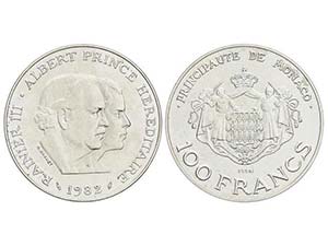 Monaco - 100 Francos. 1982. 15,01 grs. AR. ... 