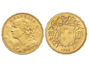 Switzerland - 20 Francos. 1930-B. BERNA. ... 