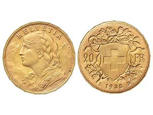 Switzerland - 20 Francos. 1935-LB. BERNA. ... 