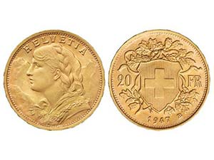Switzerland - 20 Francos. 1947-B. BERNA. ... 