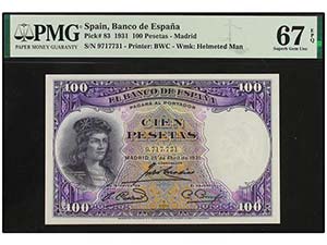 Spanish Banknotes - 100 Pesetas. 25 Abril ... 