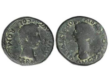 Lote 2 monedas As y Dupondio. 14-36 d.C. ... 