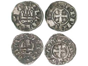 The Crusades - Lote 2 monedas Diner Tornés. ... 
