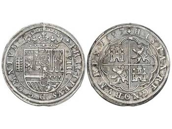 Philip II - 8 Reales. 1597. SEGOVIA. 25,65 ... 