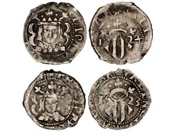 Philip IV - Lote 2 monedas Divuité. 1623 y ... 