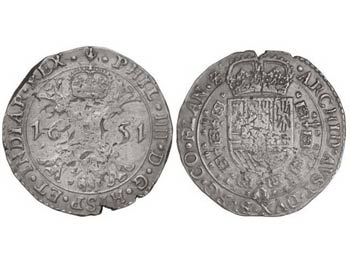 Philip IV - Patagón. 1651. BRUJAS. 27,97 ... 