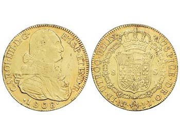 Charles IV - 8 escudos. 1808. NUEVO REINO. ... 