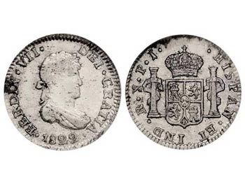 Ferdinand VII - 1/2 Real. 1822. POTOSÍ. ... 