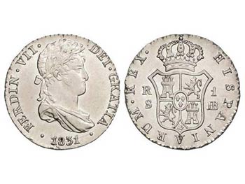 Ferdinand VII - 1 Real. 1831. SEVILLA. J.B. ... 