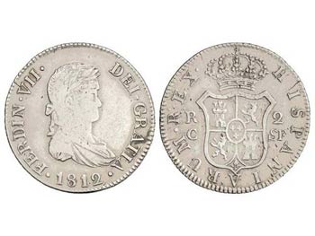 Ferdinand VII - 2 Reales. 1812. CATALUÑA. ... 
