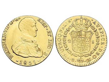 Ferdinand VII - 2 Escudos. 1809. SEVILLA. ... 