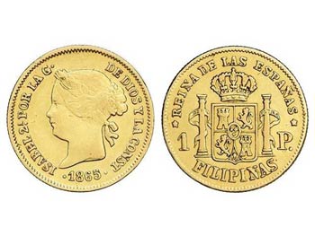 Elisabeth II - 1 Peso. 1865/0. MANILA. 1,64 ... 