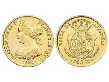 Elisabeth II - 100 Reales. 1856. MADRID. ... 