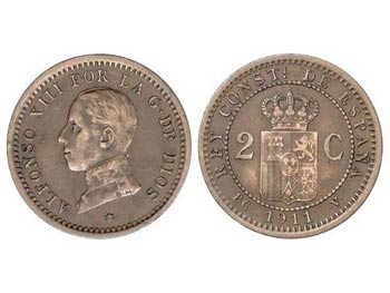 2 Céntimos. 1911 (*19). P.C.-V. RARA. ... 