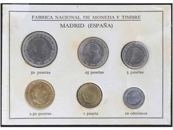 Serie 6 monedas 10 Céntimos a 50 Pesetas. ... 