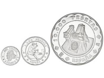 Juan Carlos I - Serie 3 monedas 500, 2.000 y ... 