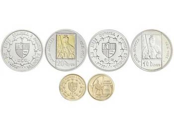 Andorra - Serie 3 monedas 10, 20 y 25 ... 