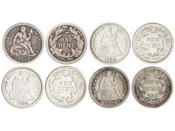 United States of America - Lote 4 monedas 1 ... 