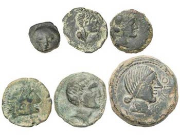 Celtiberian Coins - Lote 6 monedas 1/2 ... 
