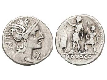 Roman Coins - Lote 4 monedas Denario. 110 ... 