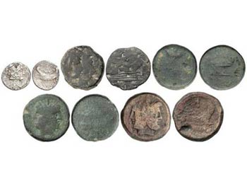 Roman Coins - Lote 6 monedas As (4) y ... 
