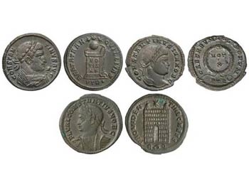 Roman Coins - Lote 3 monedas Follis. ... 