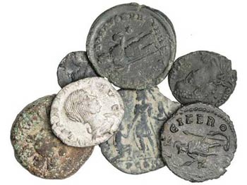 Roman Coins - Lote 7 monedas Pequeños ... 