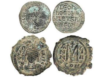 Byzantine Coins - Lote 2 monedas Follis. ... 
