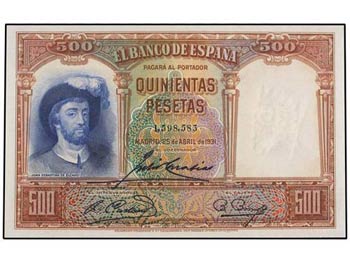 Spanish Banknotes - 500 Pesetas. 25 Abril ... 