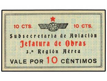 10 Céntimos. 1 Noviembre 1937. Guerra ... 