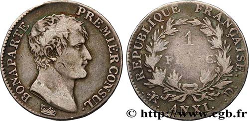 CONSULATE Type : 1 franc Bonaparte ... 