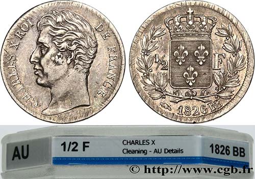 CHARLES X Type : 1/2 franc Charles ... 
