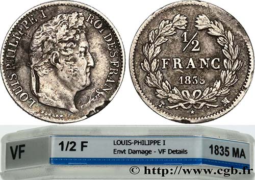 LOUIS-PHILIPPE I Type : 1/2 franc ... 