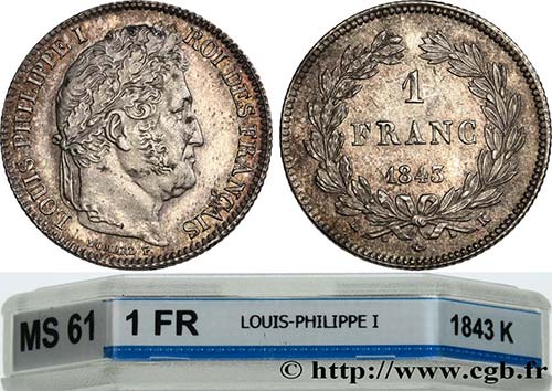 LOUIS-PHILIPPE I Type : 1 franc ... 