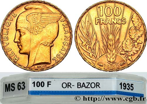 III REPUBLIC Type : 100 francs or, ... 