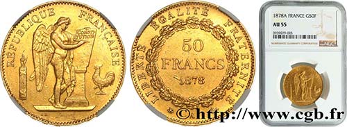 III REPUBLIC Type : 50 francs or ... 