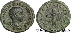 PHILIPPUS II Type : As  Date : 245  Mint ... 