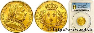 LOUIS XVIII Type : 20 francs or Louis XVIII, ... 