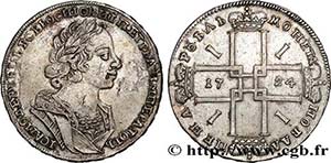 RUSSIA - PETER THE GREAT I Type : Rouble  ... 