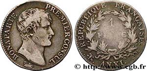 CONSULATE Type : 1 franc Bonaparte Premier ... 