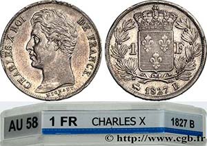 CHARLES X Type : 1 franc Charles X, matrice ... 