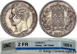 CHARLES X Type : 2 francs Charles X  Date : ... 