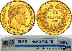 SECOND EMPIRE Type : 10 francs or Napoléon ... 