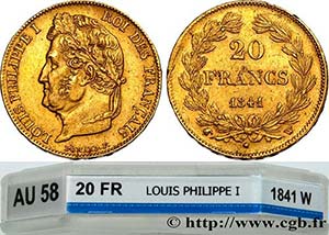 LOUIS-PHILIPPE I Type : 20 francs or ... 