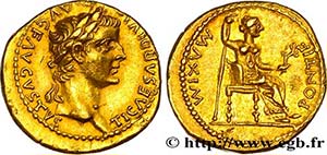 TIBERIUS Type : Aureus  Date : c. 27-30  ... 