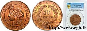 III REPUBLIC Type : 10 centimes Cérès  ... 