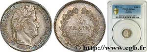 LOUIS-PHILIPPE I Type : 1/4 franc ... 