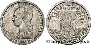 REUNION French Union Type : 1 Franc  Date : ... 