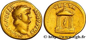 NERO Type : Aureus  Date : c. 65-66  Mint ... 