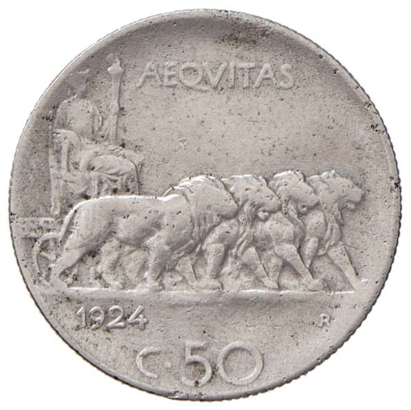 ITALIA REGNO 1940 Impero, moneta 50 Centesimi magnetica EF SPL